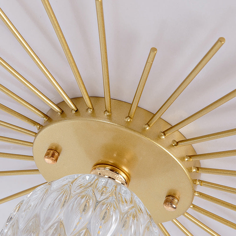 1-Luz del techo de cristal de montaje de vidrio de techo de cristal contemporáneo para Hallway