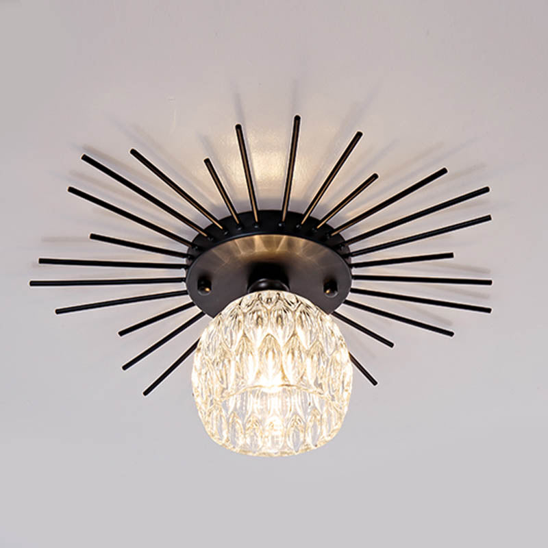 1-Luz del techo de cristal de montaje de vidrio de techo de cristal contemporáneo para Hallway