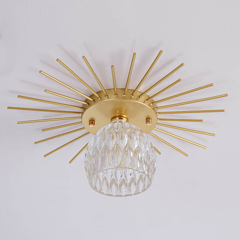 1-Luz del techo de cristal de montaje de vidrio de techo de cristal contemporáneo para Hallway