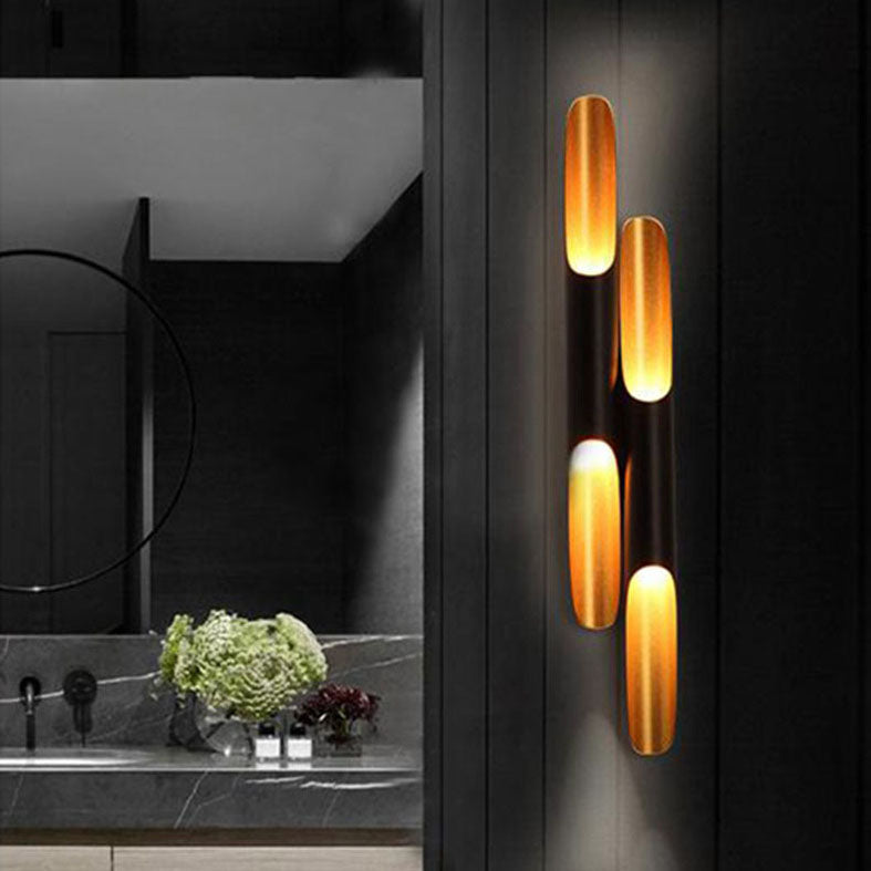 Moderne einfache lineare Wandmontage 1-Licht-Aluminiumwandlampe für Wohnzimmer