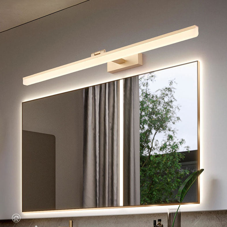 Modern Linear Wall Mount Light Fixture Aluminum 1-Light Wall Lamp for Bathroom