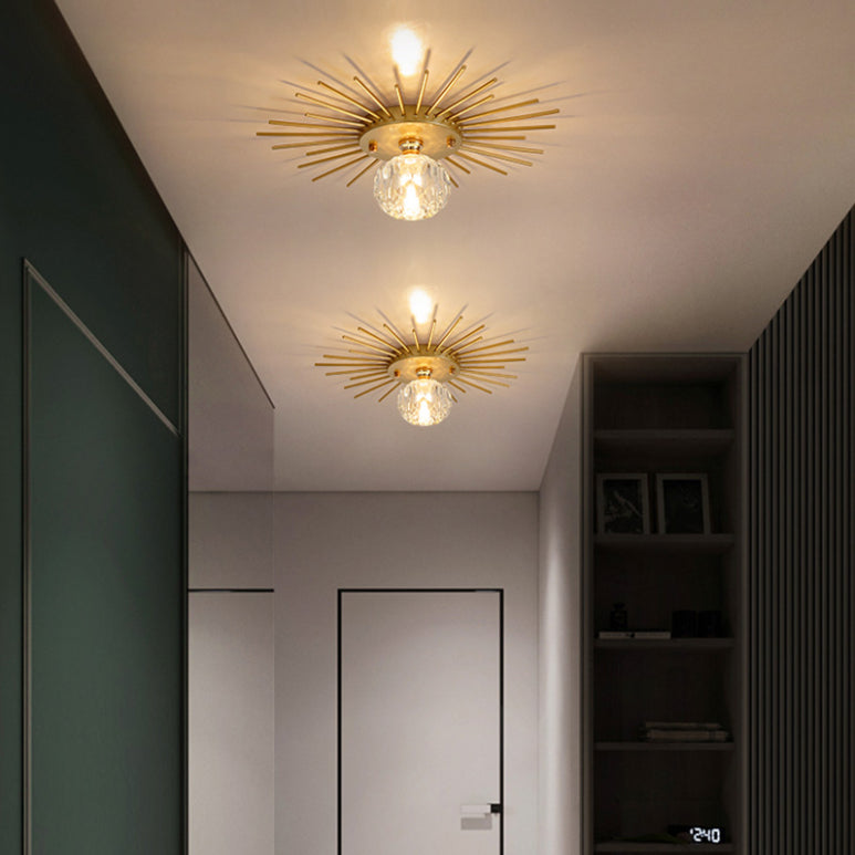 1-Luz del techo de cristal de montaje de vidrio de techo de cristal contemporáneo para Hallway