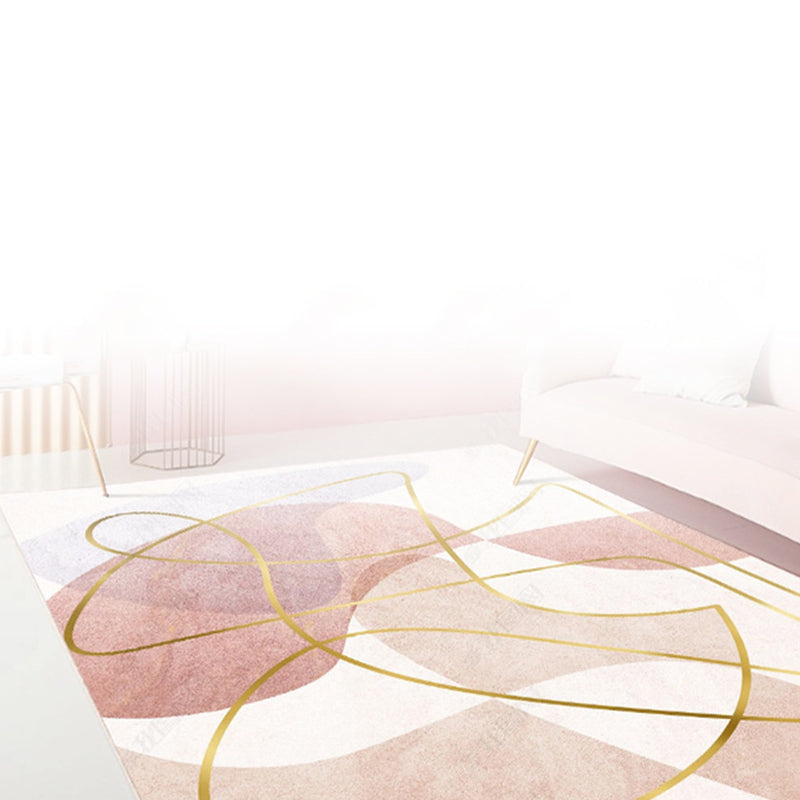 Multicolor Living Room Area Rug Polyester Carpet Anti-Slip for Indoor Decor Rug
