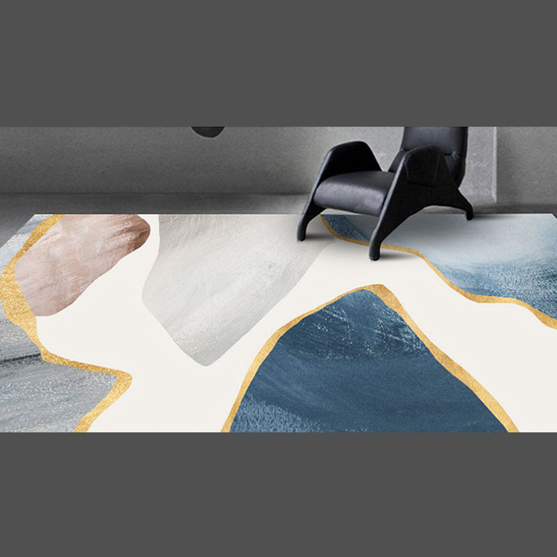 Multicolor Living Room Area Rug Polyester Carpet Anti-Slip for Indoor Decor Rug