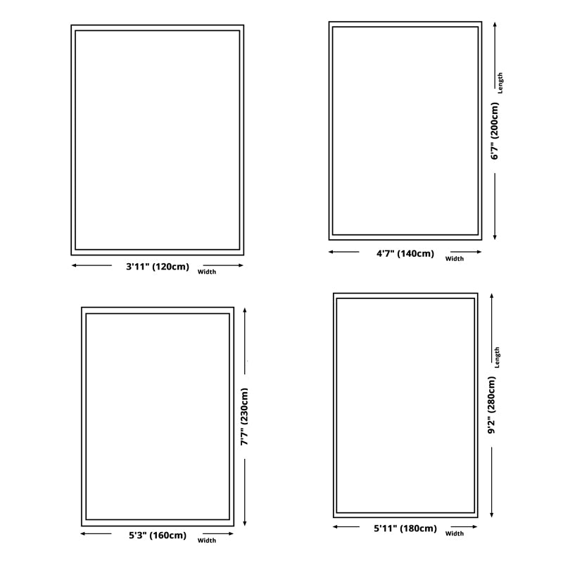 Blue Modern Rug Polyester Geometric Pattern Area Rug Non-Slip Backing Carpet for Home Decor