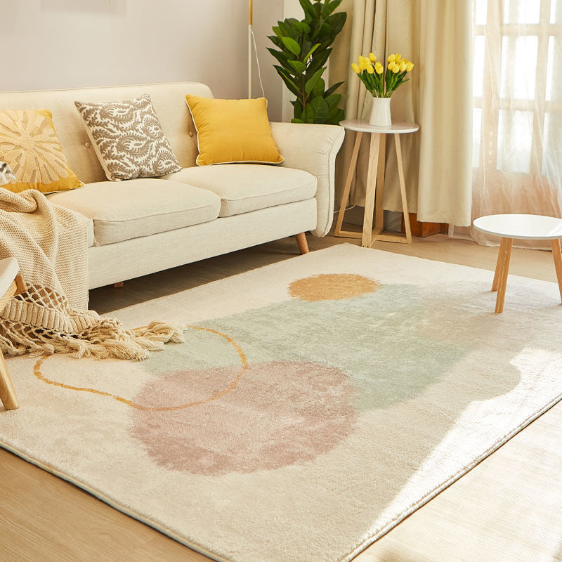 Nordic Area Carpet Polyester Medium Living Room Rug with Non-Slip Backing Area Rug