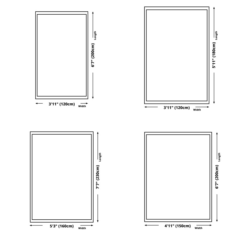 Nordic Area Carpet Polyester Medium Living Room Rug with Non-Slip Backing Area Rug