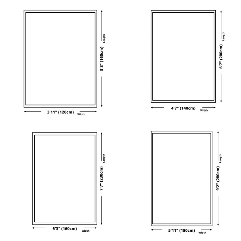 Fancy Blue Geometric Area Rug Polyester Modern Carpet Stain Resistant Rug for Home Decor