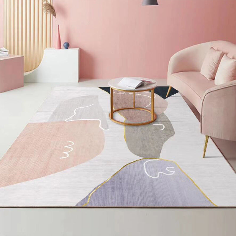 Geometrischer Indoor Teppich Patchwork Morandi Farbe Moderner Fläche Teppich Polyester Teppich für Wohnzimmer