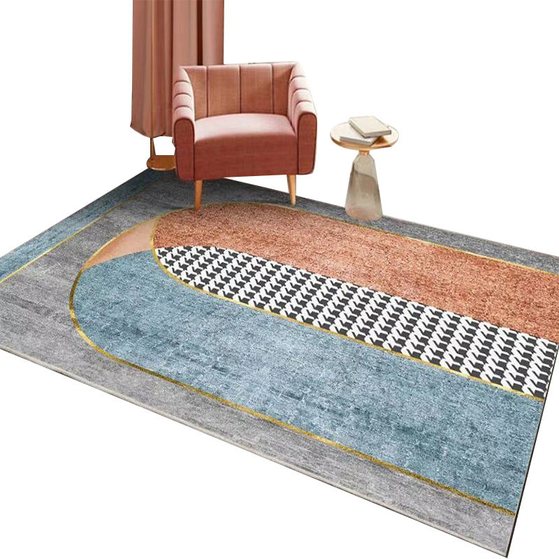 Geometrischer Indoor Teppich Patchwork Morandi Farbe Moderner Fläche Teppich Polyester Teppich für Wohnzimmer