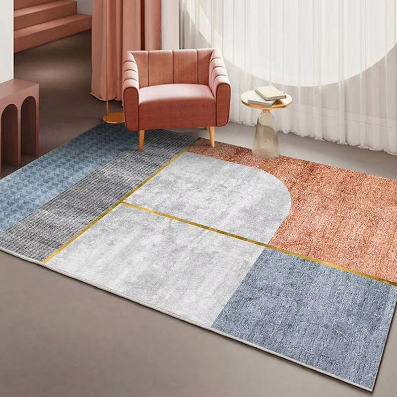 Geometrischer Indoor Teppich Patchwork Morandi Farbe Moderner Fläche Teppich Polyester Teppich für Wohnzimmer