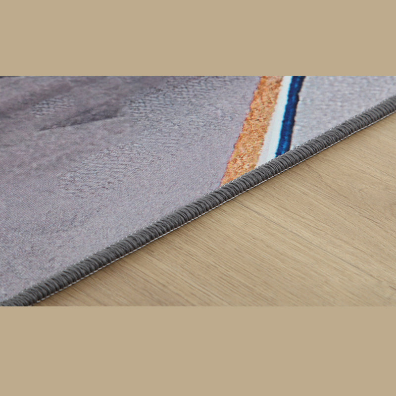 Minimalist Indoor Rug Geometry Pattern Modern Rug Polyester Anti-slip Area Rug for Living Room