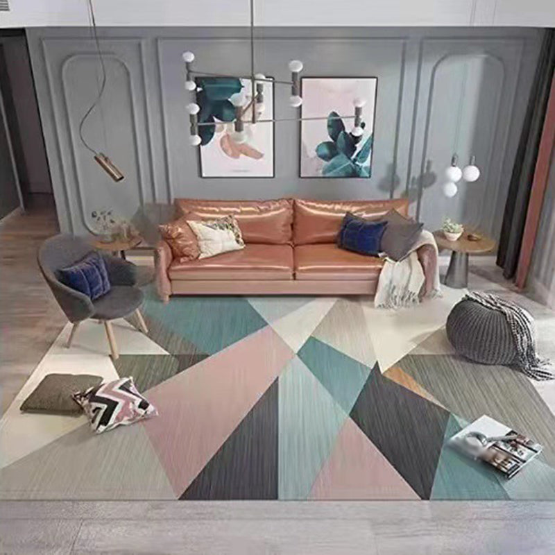 Tapis de tapis géométrique gris Tapis minimale minimale lavable pour le tapis à domicile