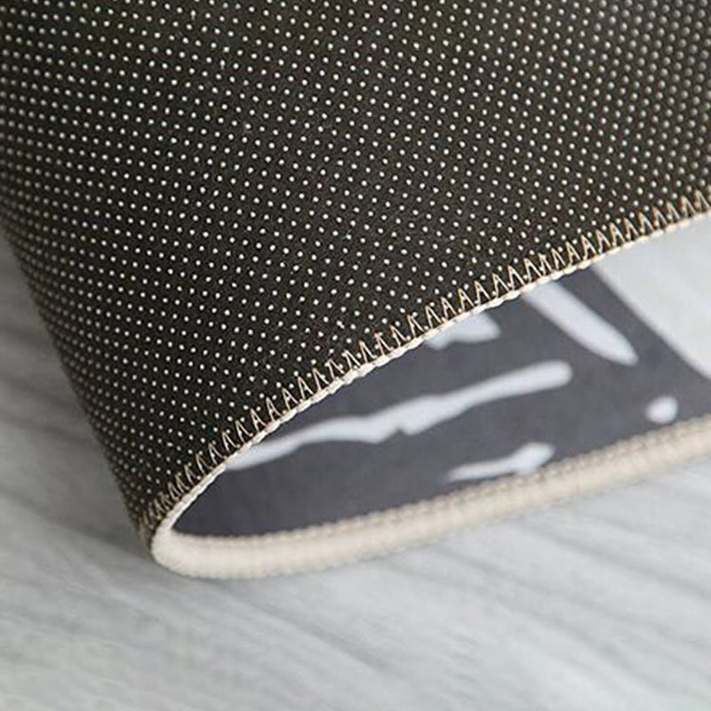 Mehrfarbiger Vintage-Teppich, Polyester-Teppich mit Streifendruck, rutschfeste Rückseite, Innenteppich für Wohnzimmer