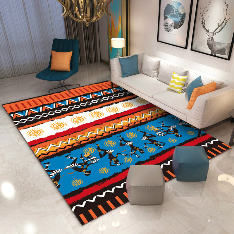 Multikolor eklektischer Innenteppich Polyester Südwestdruck Teppich Easy Care Teppich für die Heimdekoration