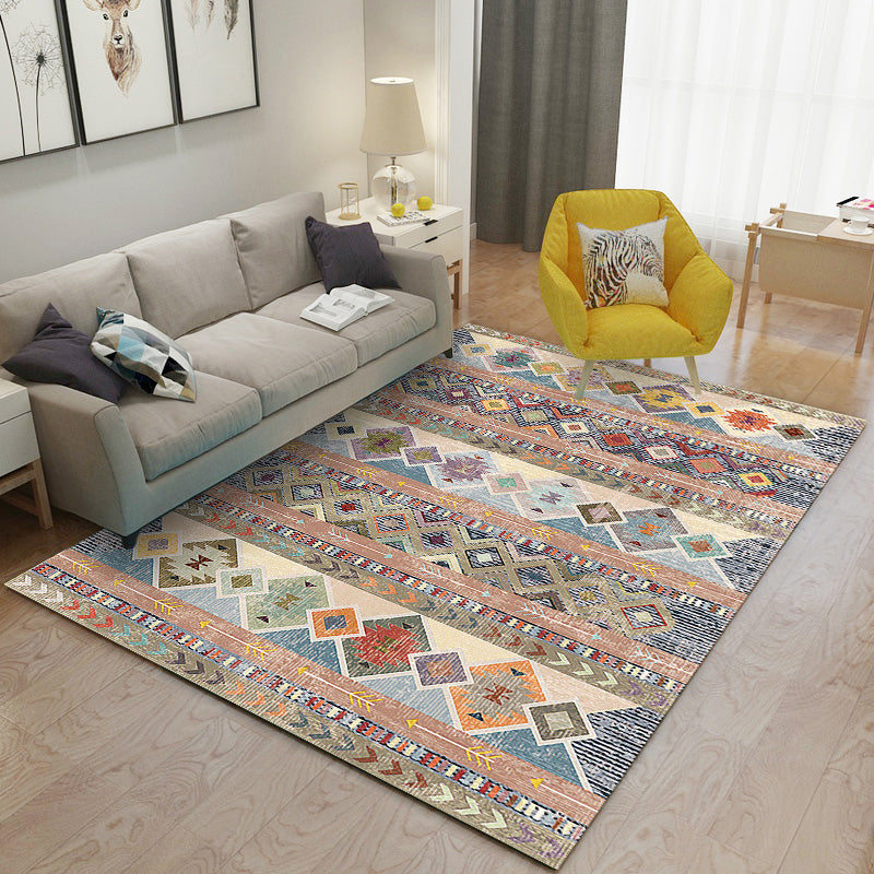 Multikolor eklektischer Innenteppich Polyester Südwestdruck Teppich Easy Care Teppich für die Heimdekoration