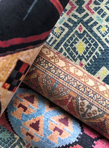 Multikolor eklektischer Innenteppich Polyester Südwestdruck Teppich Easy Care Teppich für die Heimdekoration