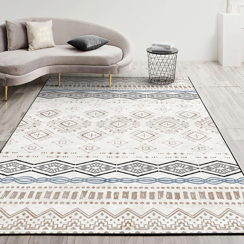 Multicolor Boho Intérieur Rapis Polyester Symboles tribaux Tapis Tache Risqueur intérieur résistant pour le salon