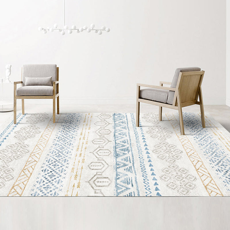 Multicolor Boho Intérieur Rapis Polyester Symboles tribaux Tapis Tache Risqueur intérieur résistant pour le salon