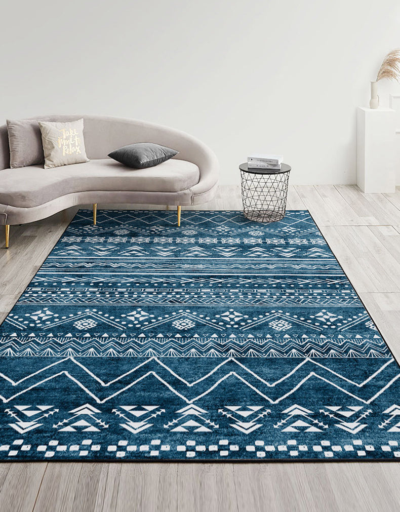 Multicolor Boho Intérieur Rapis Polyester Symboles tribaux Tapis Tache Risqueur intérieur résistant pour le salon