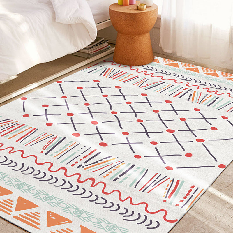 Élégant Multicolor Antique Carpet Polyester Spowead Rapis d'intérieur Tapis résistant à la décolle