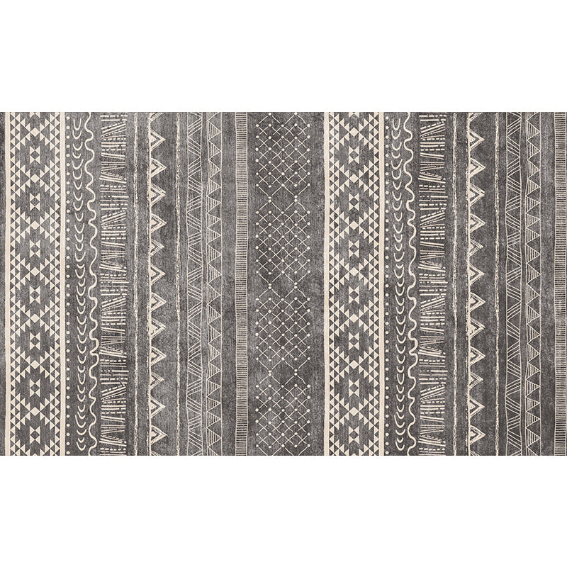 Eclectic Normatic Tribe Rug Color Mixed Polyester Area Carpet Non-Slip Backing Rug for Living Room