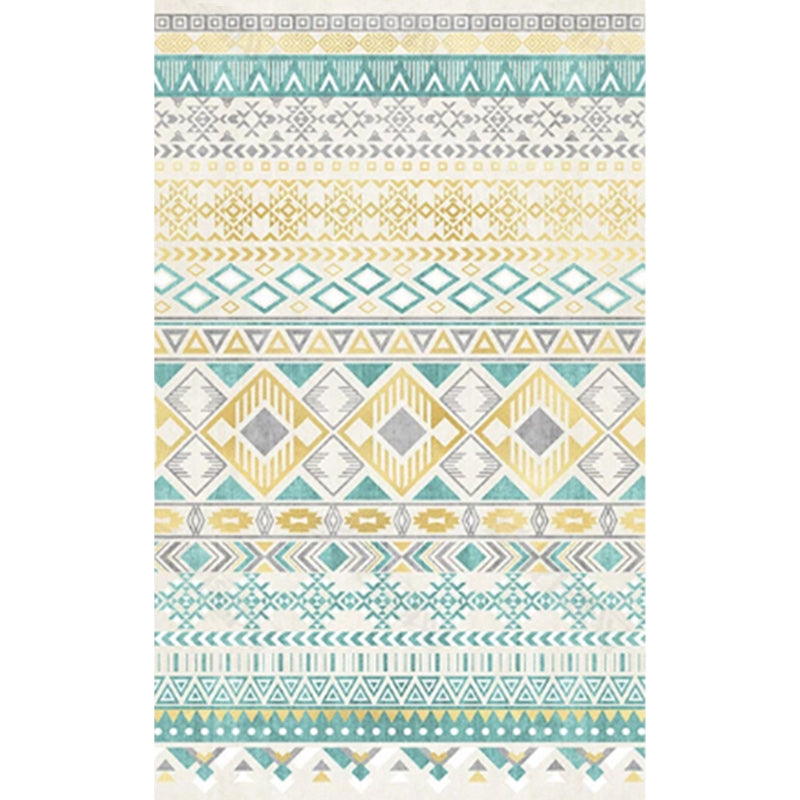 Tapis à imprimé tribal Boho-Chic tapis de support antidérapant pour décoration de maison