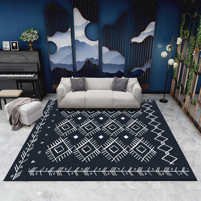 Multicolor Boho-Chic Area Tapis Polyester Tribal Modèle Tapis lavable Tapis lavable pour le salon