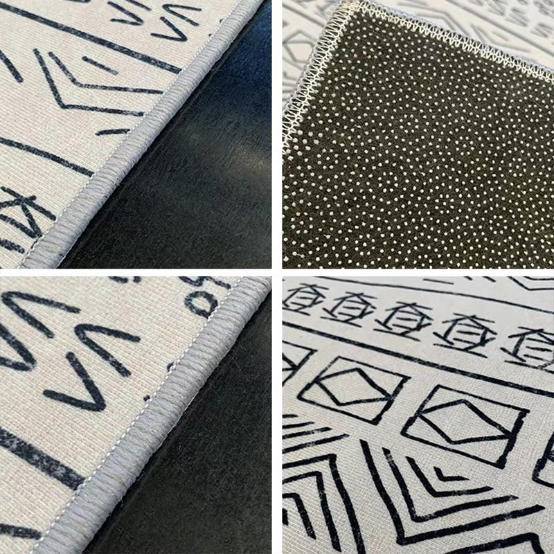 Multicolor Boho-Chic Area Tapis Polyester Tribal Modèle Tapis lavable Tapis lavable pour le salon