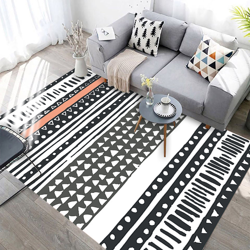 Multicolor Bohemian Area Carpet Polyester Imprime et ethnique Tapis de soins Easy Care Papier pour le salon