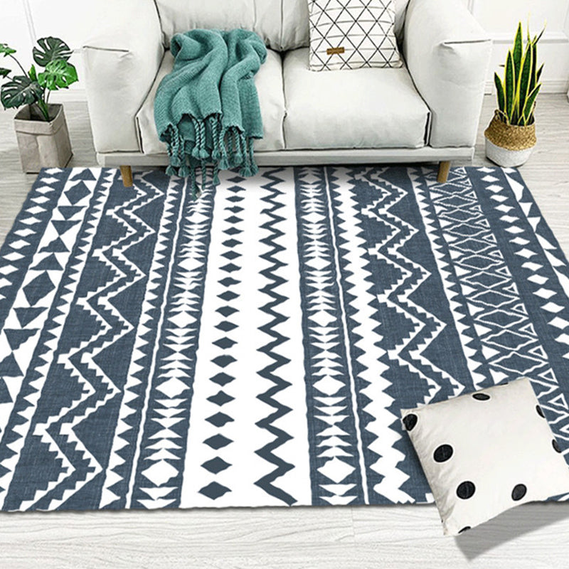 Multicolor Bohemian Area Carpet Polyester Imprime et ethnique Tapis de soins Easy Care Papier pour le salon