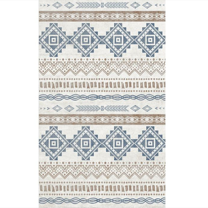 Multicolor Traditional Area Carpet Polyester Spearhead Indoor Rug Easy Care Carpet for Living Room