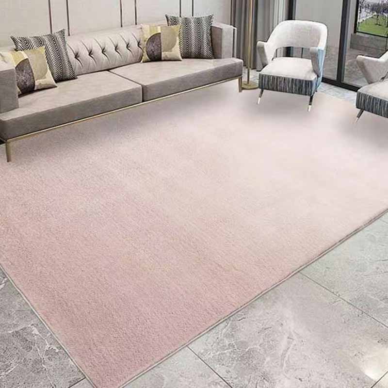 Simple Solid Color Carpet Brown Polyester Indoor Rug Anti-Split Area Rug for Indoor Room