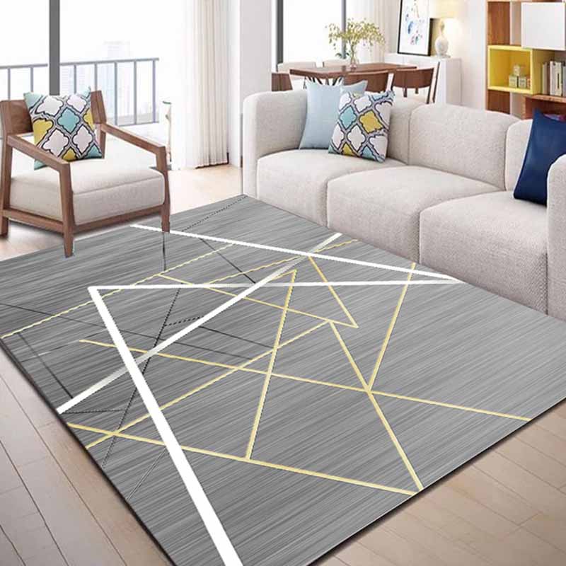 Gele woonkamer binnen tapijt modern geometrisch tapijten polyester wasbaar gebied tapijt