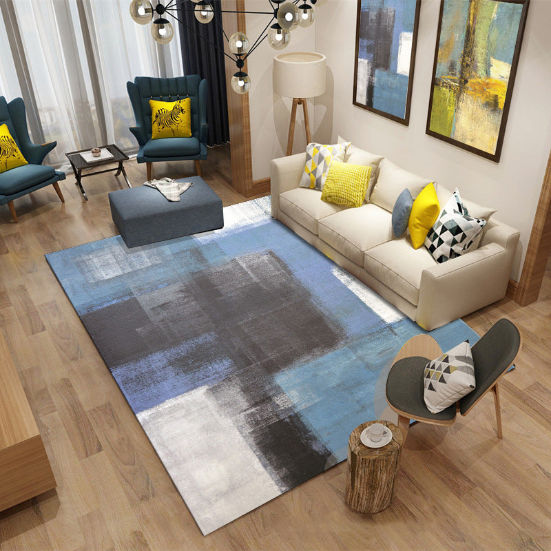 Brown Modern Indoor Carpet Polyester Abstract Area Rug Anti-Split Carpet for Indoor Room