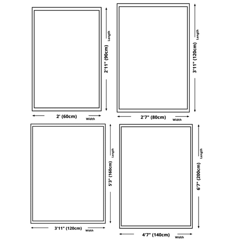 Simple Indoor Room Area Rug Orange Abstract Carpet Polyester Non-Split Rug