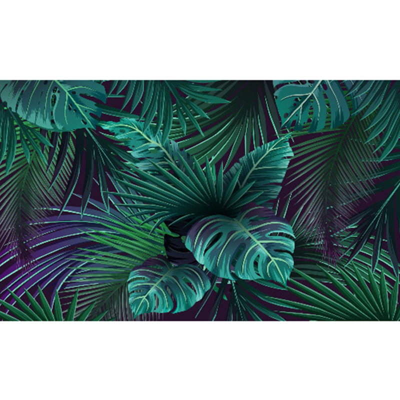 Casual Plants Area Rug Green Polyester Indoor Carpet Non-Split Rug for Indoor Room