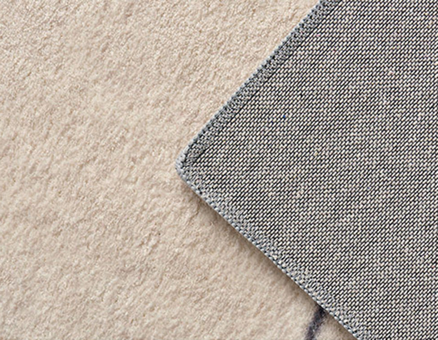 Apricot Abstract Indoor Carpet Polyester Minimalist Rug Anti-Split for Home Decoration