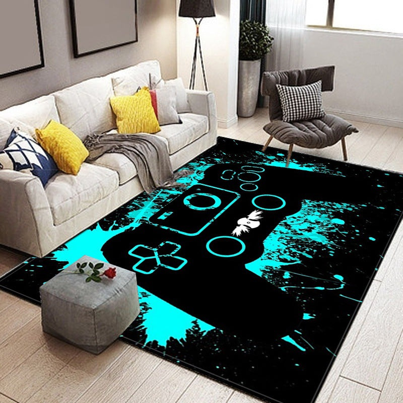 Minimalist Living Room Carpet Game Theme Indoor Rug Polyster Area Rug with Non-slip backing