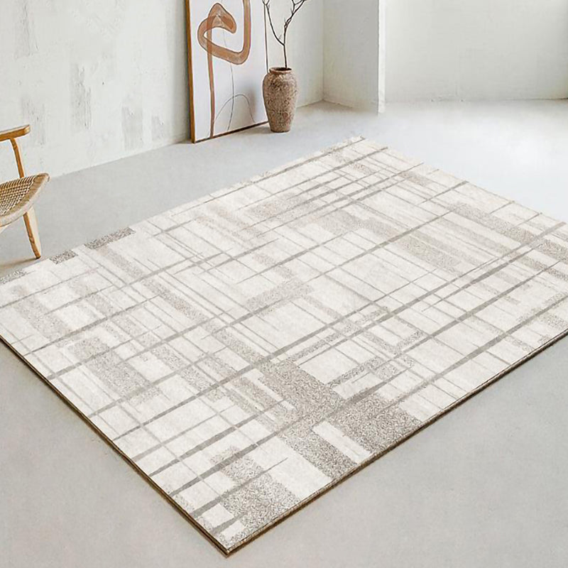 Modern Living Room Area Rug Apricot Polyester Rug Polyester Stain Resistant Area Carpet