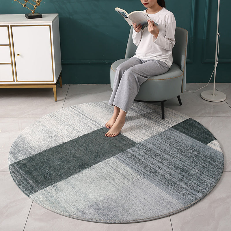 Apricot Minimalist Indoor Rug Polyester Abstract Carpet Anti-Split for Indoor Room