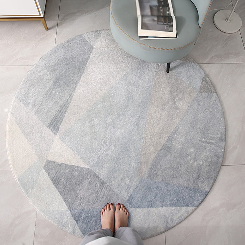 Apricot Minimalist Indoor Rug Polyester Abstract Carpet Anti-Split for Indoor Room