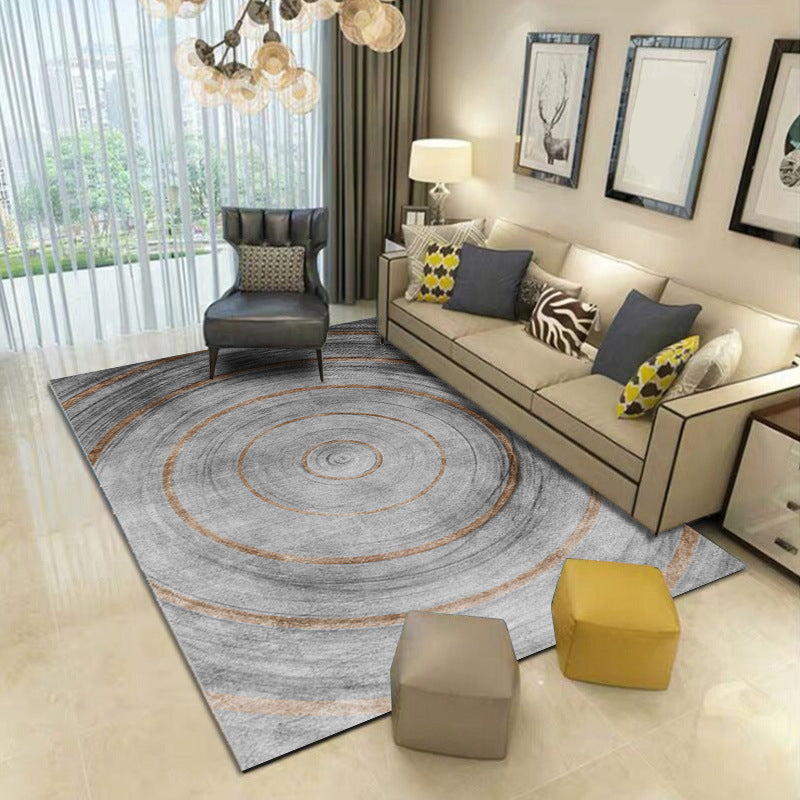 Green Abstract Carpet Polyester Casual Indoor Rug Non-Split Rug for Home Decor