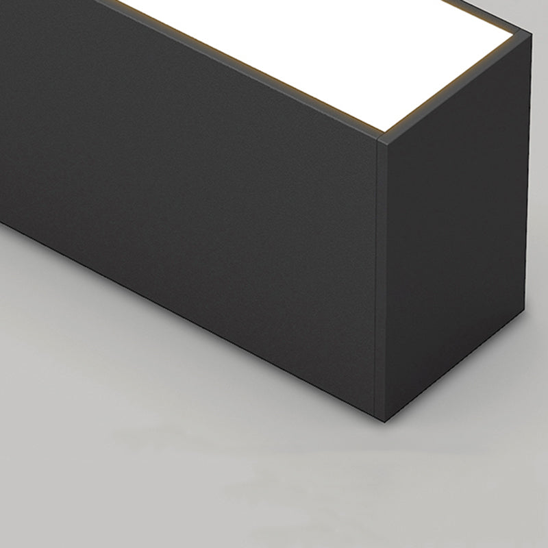 1-Light Minimalism Linear Flush Mount Ceiling Light Aluminum Bedroom Flush Light