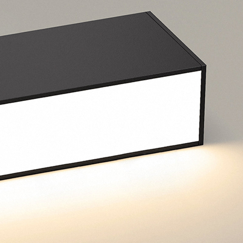 1-Light Minimalism Linear Flush Mount Ceiling Light Aluminum Bedroom Flush Light