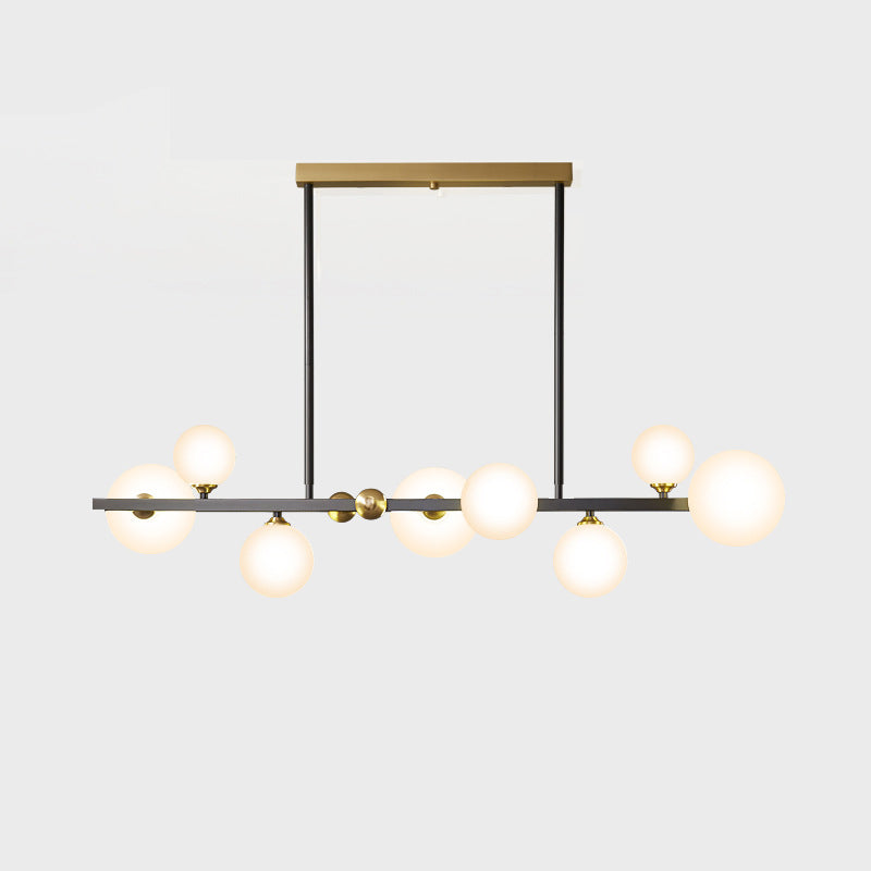 Luce a 8 luci di vetro isola in stile moderno in stile creativo a sospensione a sospensione per sala da pranzo