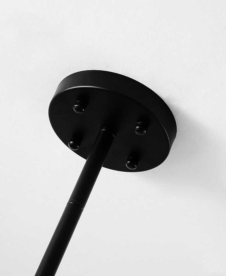 Glass Sputnik Island Pendant Light in Modern Simplicity Wrought Iron Hanging Light for Dining Room