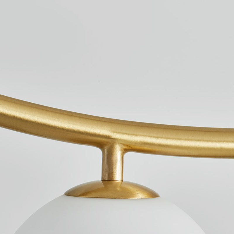 Luz de la isla Sputnik de madera en moderna luz colgante de cobre de estilo artístico con sombra de vidrio