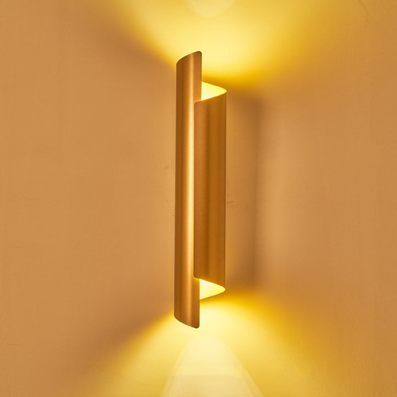 Modern Artistic Cylindrical Wall Sconce Wrought Iron Wall Lamp for Interior Spaces