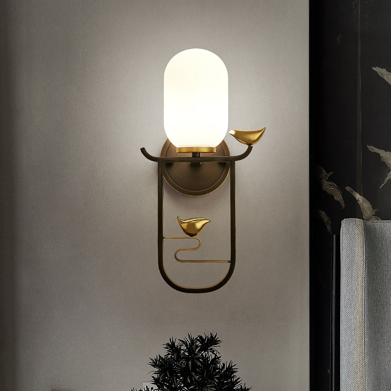 Gouden eigentijdse SCONCE -verlichtingsarmaturen witte glazen wandlamp SCONCE voor woonkamer